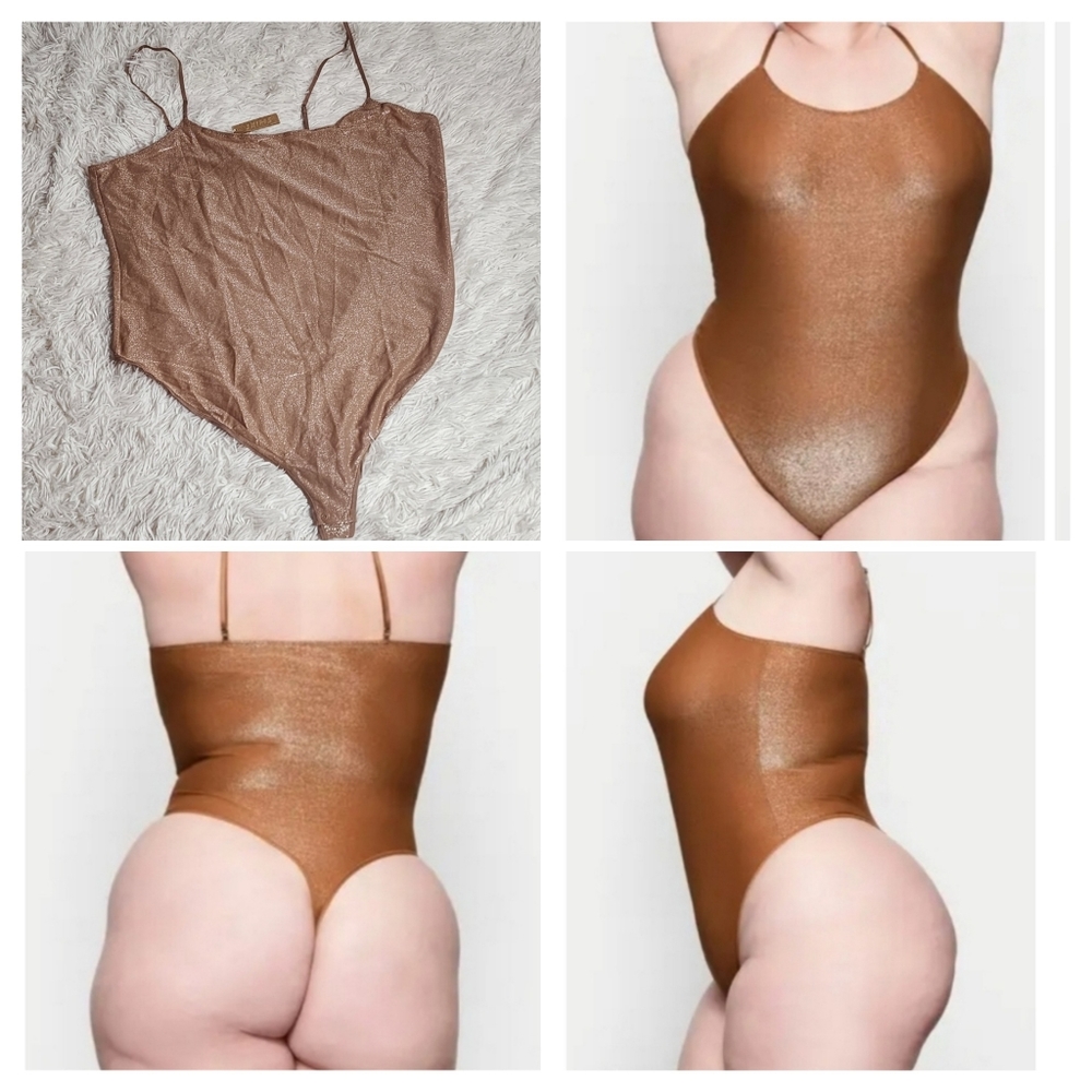 SKIMS Shimmer Cami Bodysuit/ 3X,4X/SIENNA - Picture 11 of 12